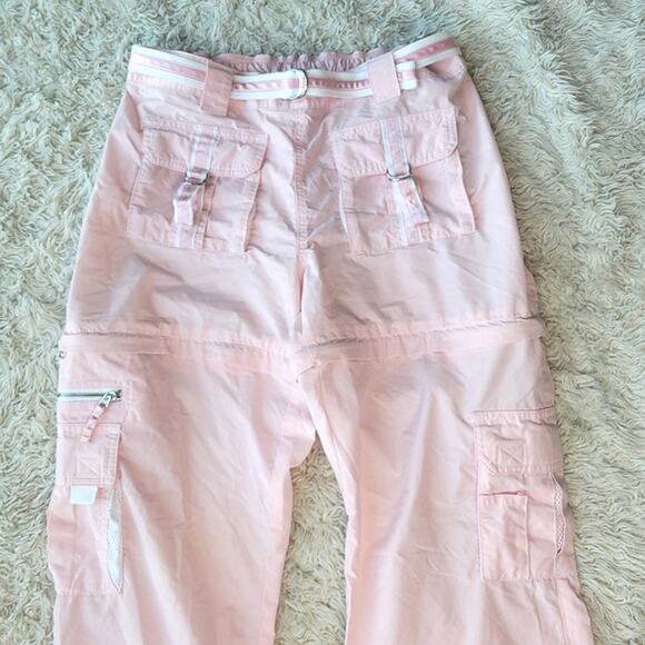 Limited Too Y2K Cargo Pants Low Rise Convertible Pants Pink Size Juniors 5 - Picture 3 of 8